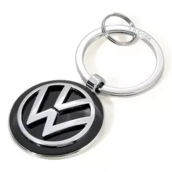 Atslēgu piekariņš TROIKA VW VOLKSWAGEN KEYRING Melns Sudrabots Metāls 37x74x7mm