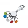 Atslēgu gredzens TROIKA PATENT/Colour KYR61/CH Daudzkrāsu sudraba misiņš
