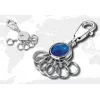 Atslēgu piekariņš TROIKA AROUND THE WORLD zils sudrabains metāls 25x90x9 mm
