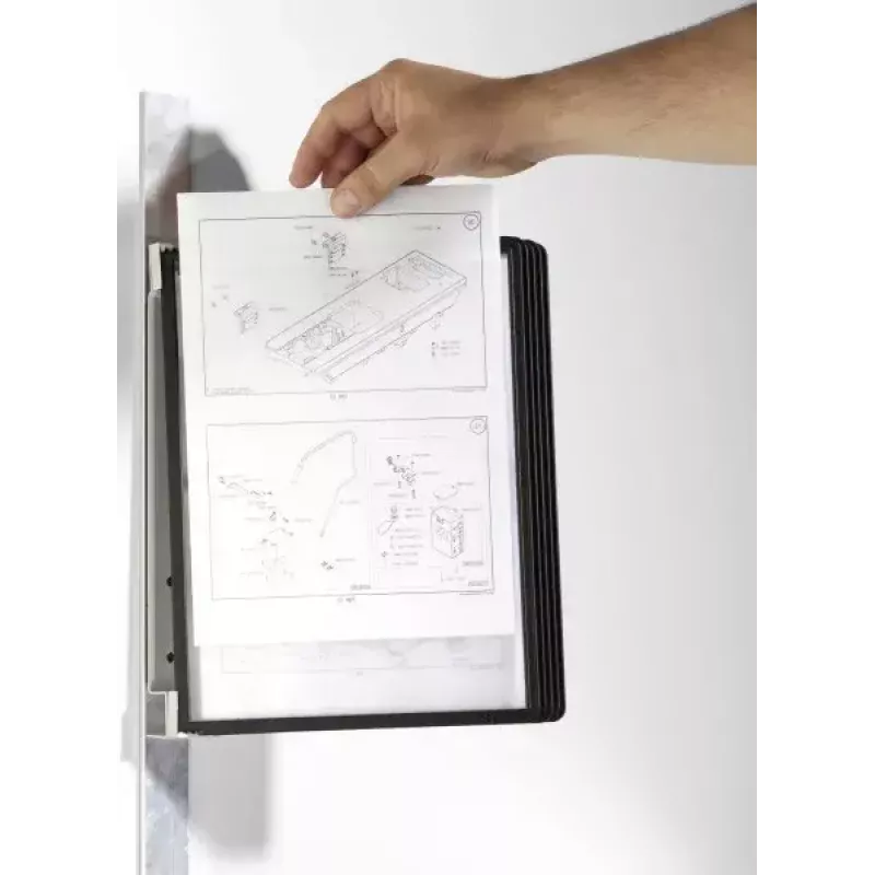 Durable Vario magnet wall 5 dokumentu displeja karuselis portreta orientācijā A4