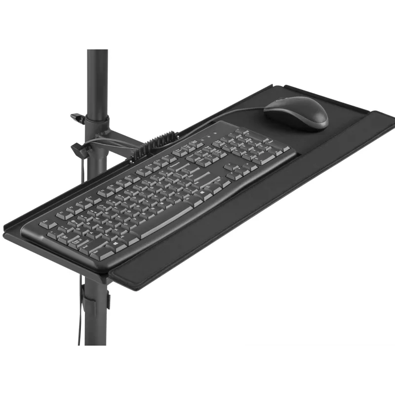 Multivides ratiņi Equip 17 collu–32 collu viena monitora mobilā darbstacija