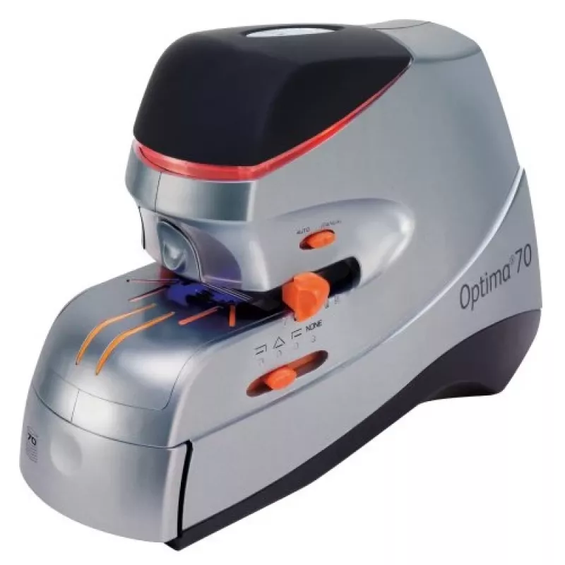Rexel Optima 70 elektriskais skavotājs ES, 70 loksnes, melns, sudrabains, 2,37 kg, 215 mm, 400 mm, 172 mm