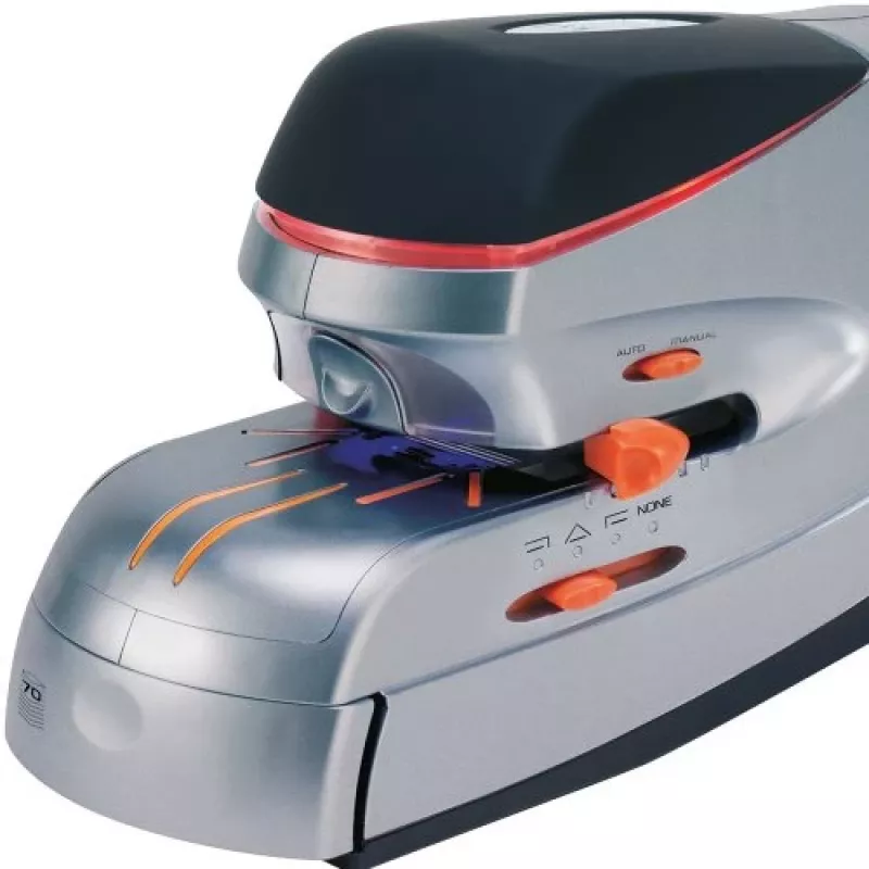 Rexel Optima 70 elektriskais skavotājs ES, 70 loksnes, melns, sudrabains, 2,37 kg, 215 mm, 400 mm, 172 mm