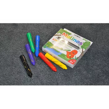 Crayon Malinos 301036 6 gab. Daudzkrāsains Melns Zils Zaļš Sarkans Violets Dzeltens
