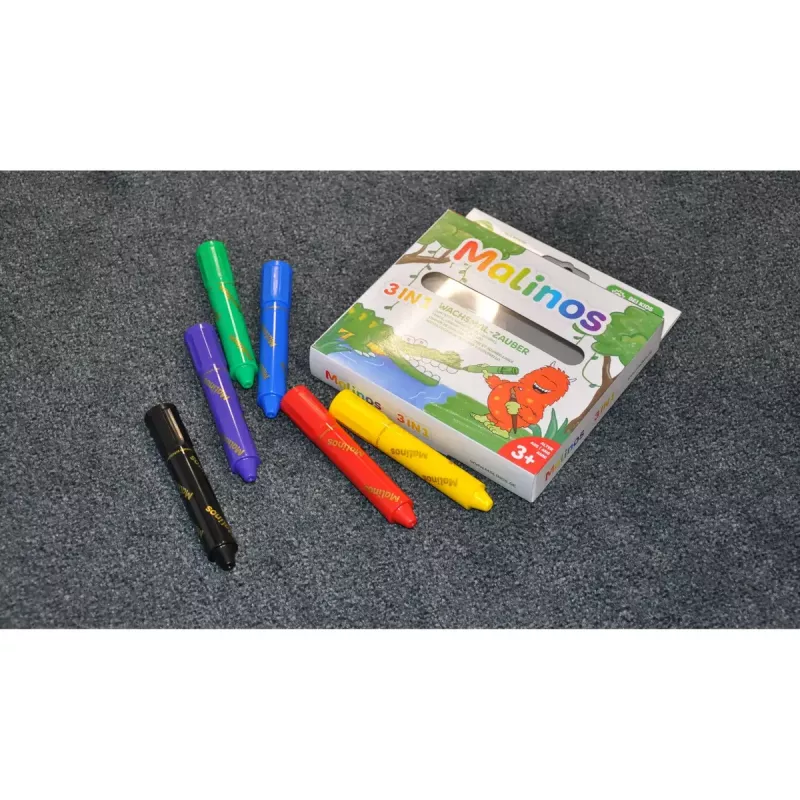 Crayon Malinos 301036 6 gab. Daudzkrāsains Melns Zils Zaļš Sarkans Violets Dzeltens