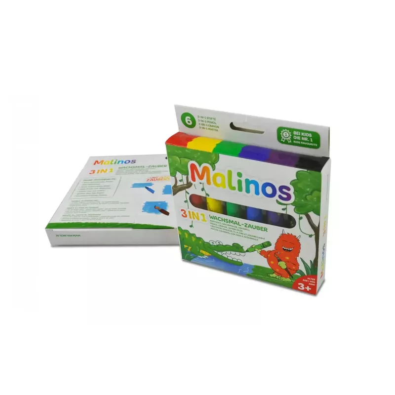 Crayon Malinos 301036 6 gab. Daudzkrāsains Melns Zils Zaļš Sarkans Violets Dzeltens