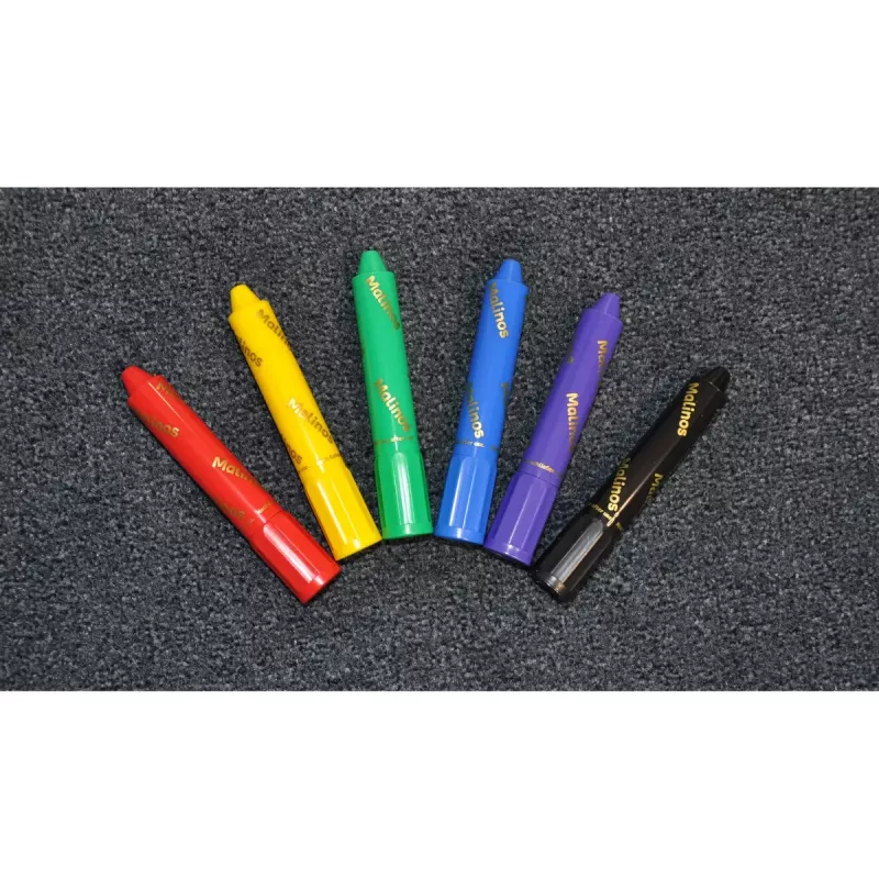 Crayon Malinos 301036 6 gab. Daudzkrāsains Melns Zils Zaļš Sarkans Violets Dzeltens