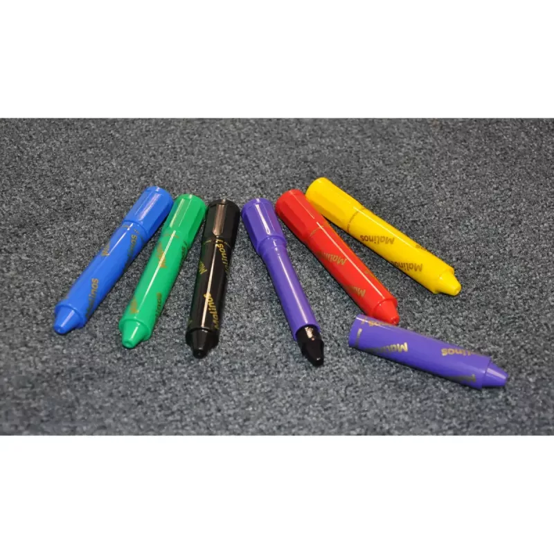 Crayon Malinos 301036 6 gab. Daudzkrāsains Melns Zils Zaļš Sarkans Violets Dzeltens