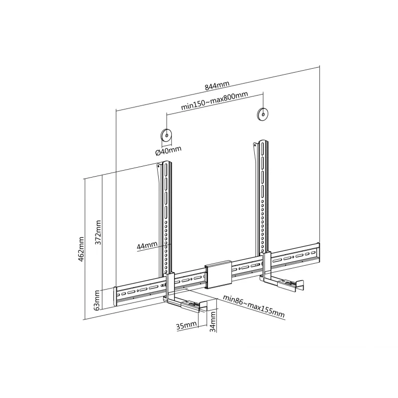 Skaņas paneļa stiprinājums Equip Universal Soundbar Mount