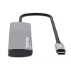 Manhattan USB-C dokstacija/rumbis ar karšu lasītāju, pieslēgvietas (7): Ethernet, HDMI, USB-A (3) un USB-C (2), ar Power Delivery (PD) 100 W – nepieciešams ārējs USB-C lādētājs (nav iekļauts). Darbināms ar USB (nav nepieciešams ārējs barošanas avots), ja PD netiek izmantots