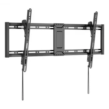 TV sienas stiprinājuma kronšteins EQUIP 43 collas–95 collas, noliecams, plāns, 75 kg televizoriem, VESA 200x200–800x400, noliece 0–8°, 4,2 cm attālums, melns
