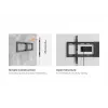 TV sienas stiprinājuma kronšteins EQUIP 43 collas–95 collas, noliecams, plāns, 75 kg televizoriem, VESA 200x200–800x400, noliece 0–8°, 4,2 cm attālums, melns