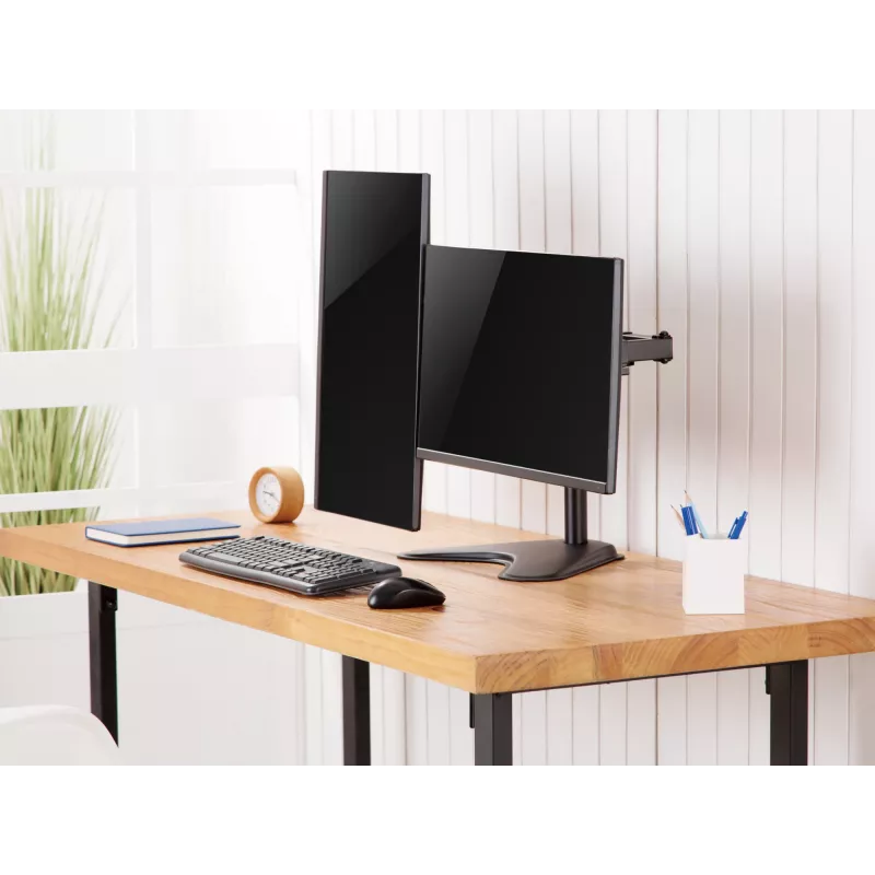 Equip 17 collu–32 collu ekonomisks galda statīvs diviem monitoriem