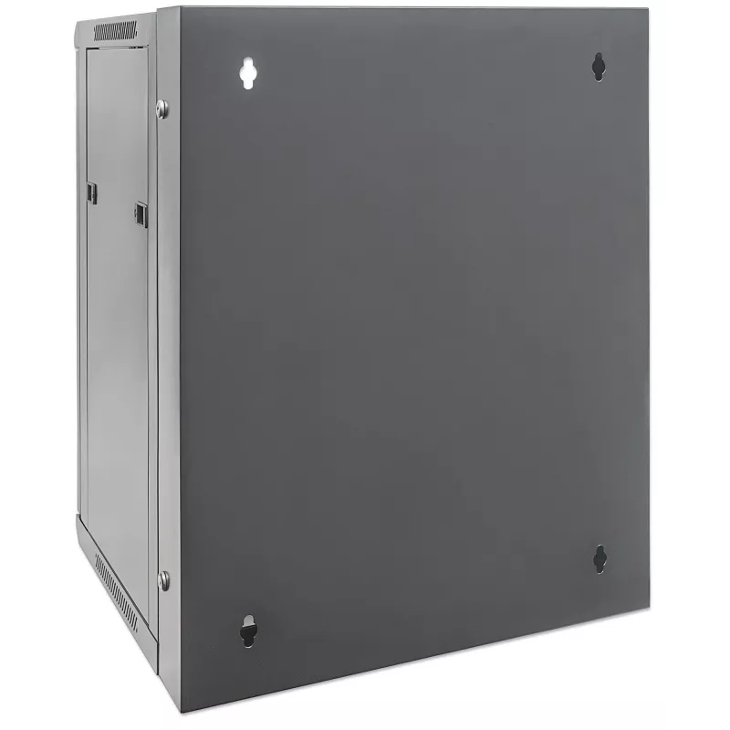 Intellinet 19 collu tīkla skapis – sienas stiprinājums (divu sekciju verama izvēršanās), 15U, 550 mm dziļš, melns, samontēts, maks. 30 kg, izveras, lai piekļūtu skapja aizmugurei, kad uzstādīts pie sienas, 19 collas, lietojamais dziļums 425 mm, sienas montāžas daļas nav iekļautas