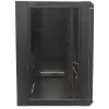 Intellinet 19 collu tīkla skapis - stiprināms pie sienas (standarta), 9U, 600 mm dziļš, melns, plakanā iepakojumā, maks. 60 kg, piemērots arī lietošanai uz galda vai grīdas, izmantojamais dziļums 410 mm, metāla un stikla durvis, aizmugures panelis, noņemami sāni, daļas sienas montāžai (piem., skrūves/dībeļi) nav iekļautas