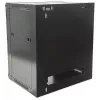 Intellinet 19 collu tīkla skapis - stiprināms pie sienas (standarta), 9U, 600 mm dziļš, melns, plakanā iepakojumā, maks. 60 kg, piemērots arī lietošanai uz galda vai grīdas, izmantojamais dziļums 410 mm, metāla un stikla durvis, aizmugures panelis, noņemami sāni, daļas sienas montāžai (piem., skrūves/dībeļi) nav iekļautas
