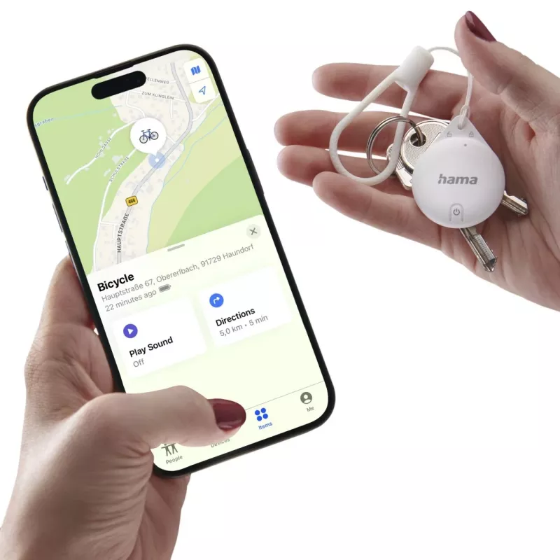 Hama 00185816 GPS izsekotājs/atrašanās ierīce priekšmetiem balta