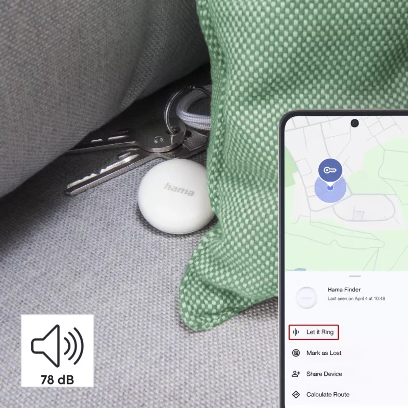 Hama 00185825 GPS izsekotājs/atrašanās ierīce priekšmetiem balts