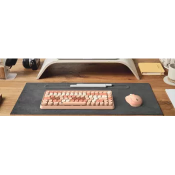KeySonic KSKM-5200M-RF (DE) tastatūra ar peli Birojs RF Bezvadu QWERTZ vācu Bēša, brūna, rozā