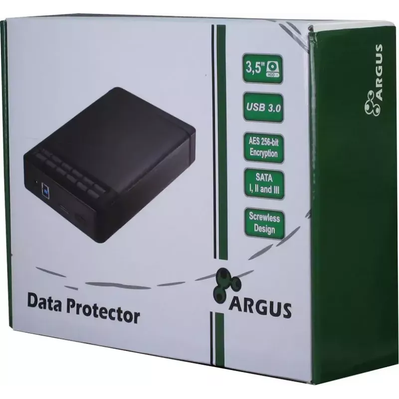 HDD korpuss Inter-Tech Argus GD-35LK01 Melns 3,5 collas