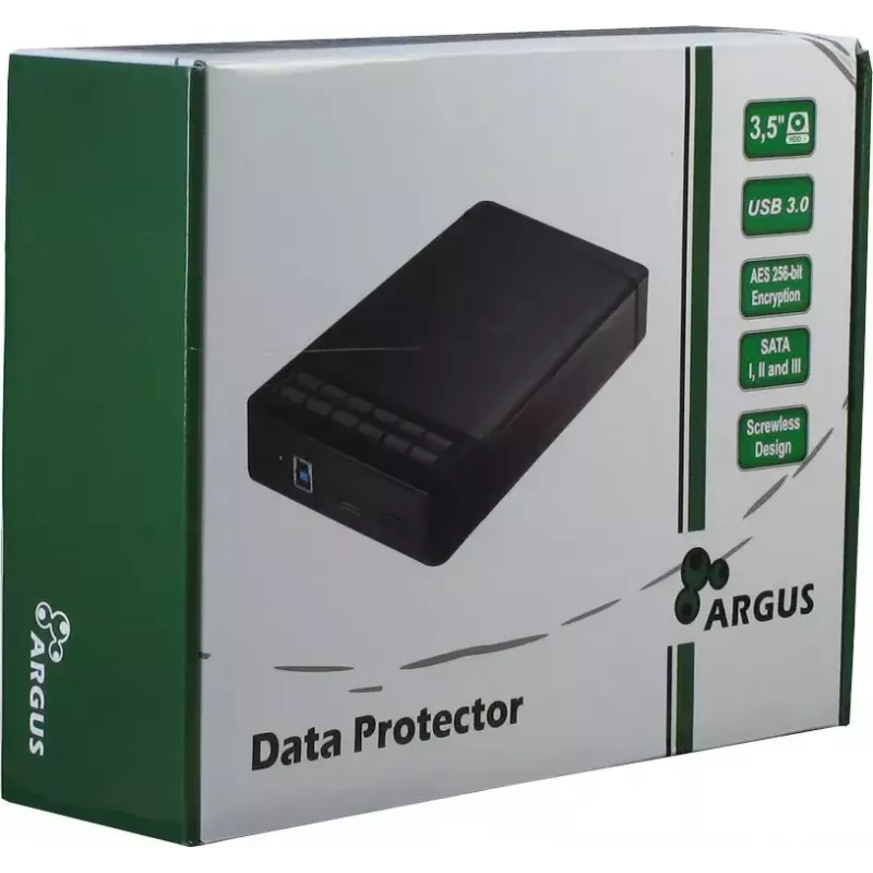 HDD korpuss Inter-Tech Argus GD-35LK01 Melns 3,5 collas