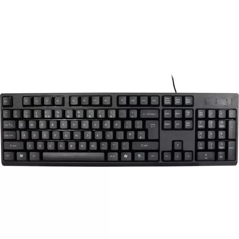Tastatūra Inter-Tech NK-1000EC ar peli, biroja, USB, QWERTY, melna