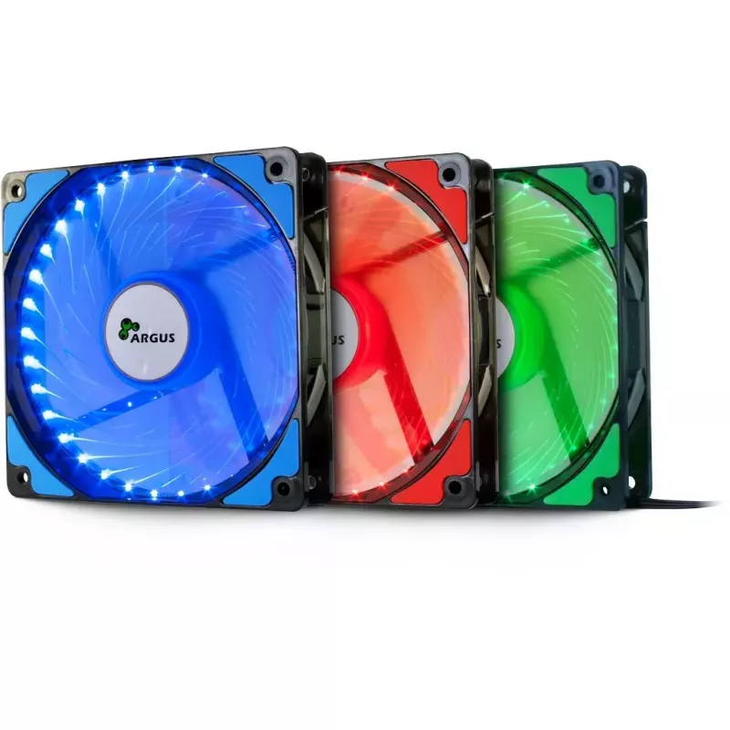 Ventilators Inter-Tech L-12025 datora korpusa ventilators 12 cm melns zaļš