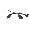 Ventilators Inter-Tech RS-041 RGB 12 cm melns