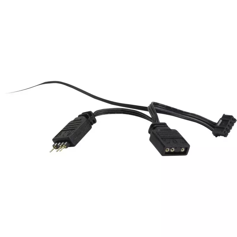 Ventilators Inter-Tech RS-041 RGB 12 cm melns