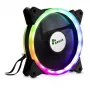 Ventilators Inter-Tech RS-041 RGB 12 cm melns