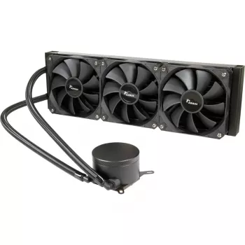 Viss vienā šķidruma CPU dzesētājs INTER-TECH B-360 ar 120 mm ventilatoru, hidraulisko gultni, melns