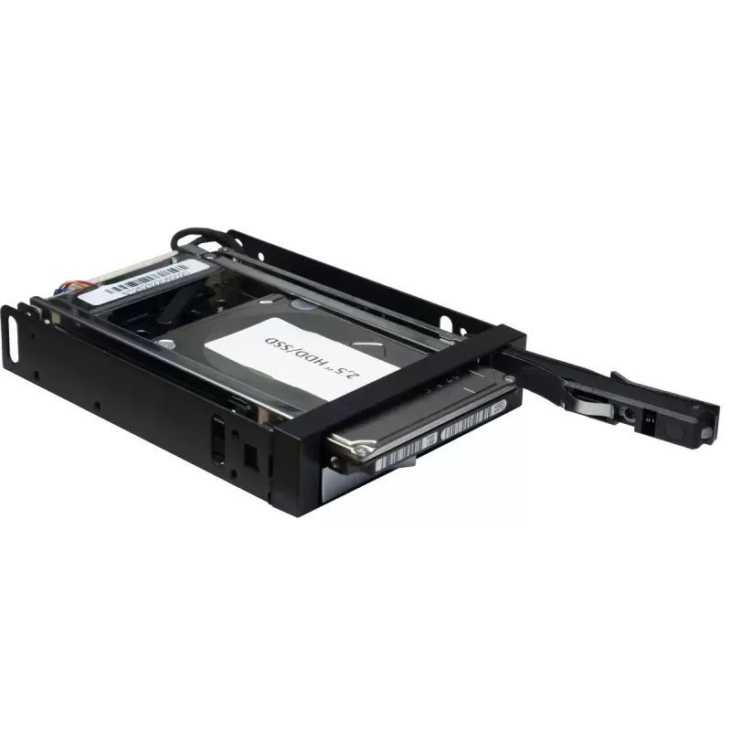 Inter-Tech ST-2523 Melns glabāšanas korpuss metāls plastmasa 9.7mm