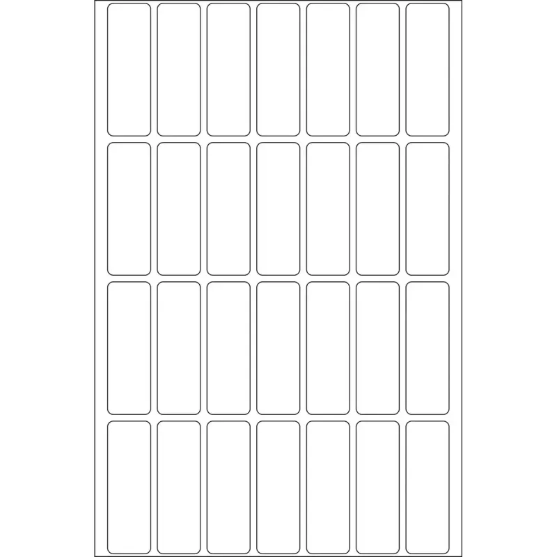 Daudzfunkcionālas uzlīmes HERMA 13x40 mm baltas noņemamas/pārvietojamas papīra matētas 896 gab.