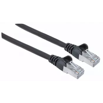 Intellinet Tīkla komutācijas kabelis, Cat7 kabelis / Cat6A spraudņi, 20 m, melns, varš, S/FTP, LSOH / LSZH, PVC, RJ45, apzeltīti kontakti, bezķeļu, aizsargapvalks, mūža garantija
