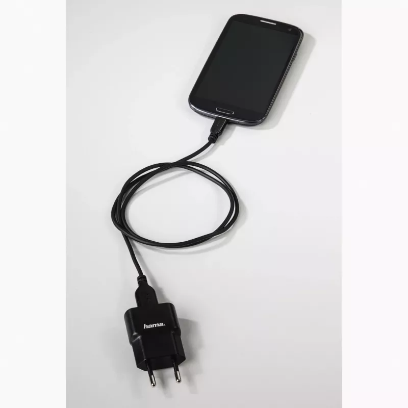 Hama 0.75m, USB2.0-A/USB2.0 Micro-B USB kabelis USB A Micro-USB B Melns