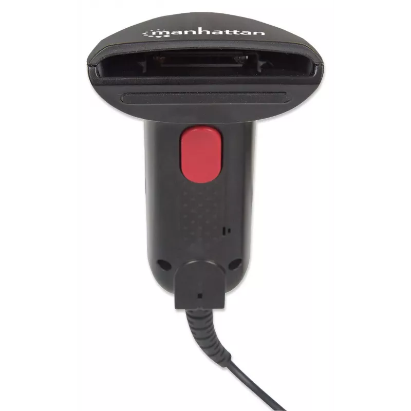 Manhattan Contact CCD rokas svītrkodu skeneris, USB, 60 mm skenēšanas platums, kabelis 152 cm, maksimālais apkārtējās gaismas apgaismojums 5000 lx (saules gaisma), melns, trīs gadu garantija