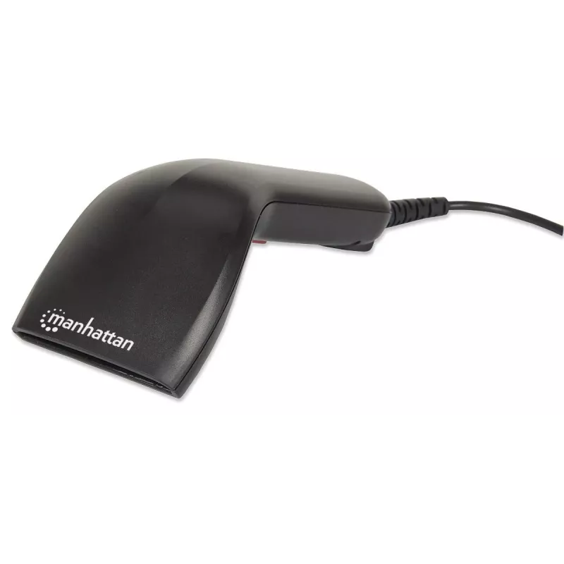 Manhattan Contact CCD rokas svītrkodu skeneris, USB, 60 mm skenēšanas platums, kabelis 152 cm, maksimālais apkārtējās gaismas apgaismojums 5000 lx (saules gaisma), melns, trīs gadu garantija