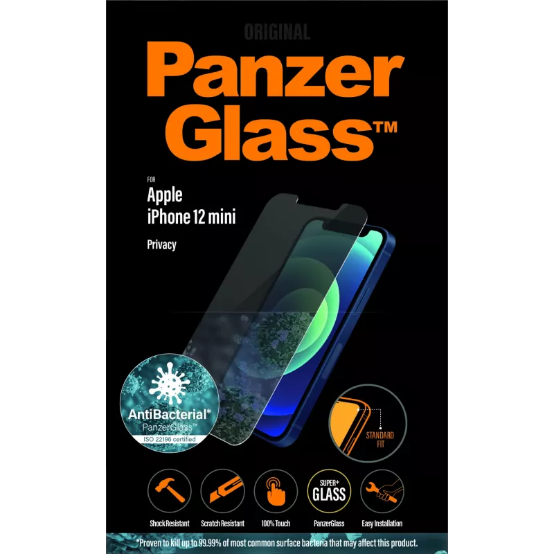PanzerGlass ® Privātuma ekrāna aizsargs iPhone 12 Mini | Standarta piegulums