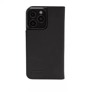 JT BERLIN BookCase Tegel melns ādas maciņš iPhone 15 (15,5 cm)