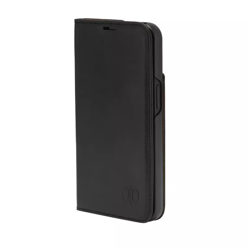 JT BERLIN BookCase Tegel melns ādas maciņš iPhone 15 (15,5 cm)