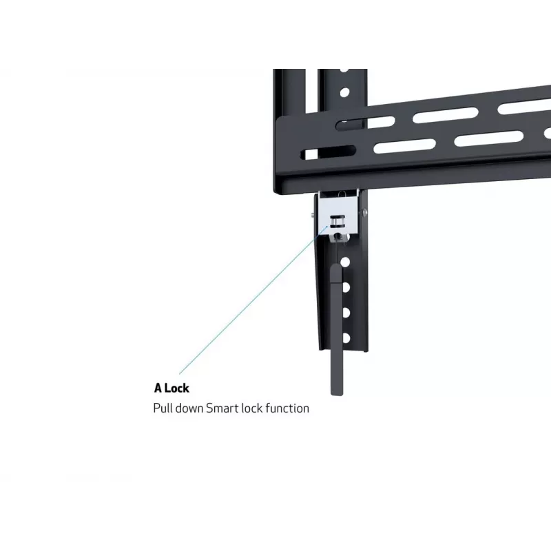 Wallmount MULTIBRACKETS M Universal HD Portrait sienas kronšteins 60 collu–100 collu ekrāniem, VESA 200x200–400x600, slodze 100 kg, melns
