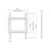 Wallmount MULTIBRACKETS M Universal HD Portrait sienas kronšteins 60 collu–100 collu ekrāniem, VESA 200x200–400x600, slodze 100 kg, melns