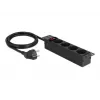 Power Socket 4-way DeLOCK 10 inch 66817