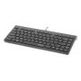 Manhattan plāns vadu USB mini tastatūra, 12 multivides/funkciju taustiņi, iebūvēts 1,5 m USB-A kabelis, kompakts, zema profila formāts, personālajam datoram un klēpjdatoram, melna