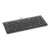Manhattan plāns vadu USB mini tastatūra, 12 multivides/funkciju taustiņi, iebūvēts 1,5 m USB-A kabelis, kompakts, zema profila formāts, personālajam datoram un klēpjdatoram, melna