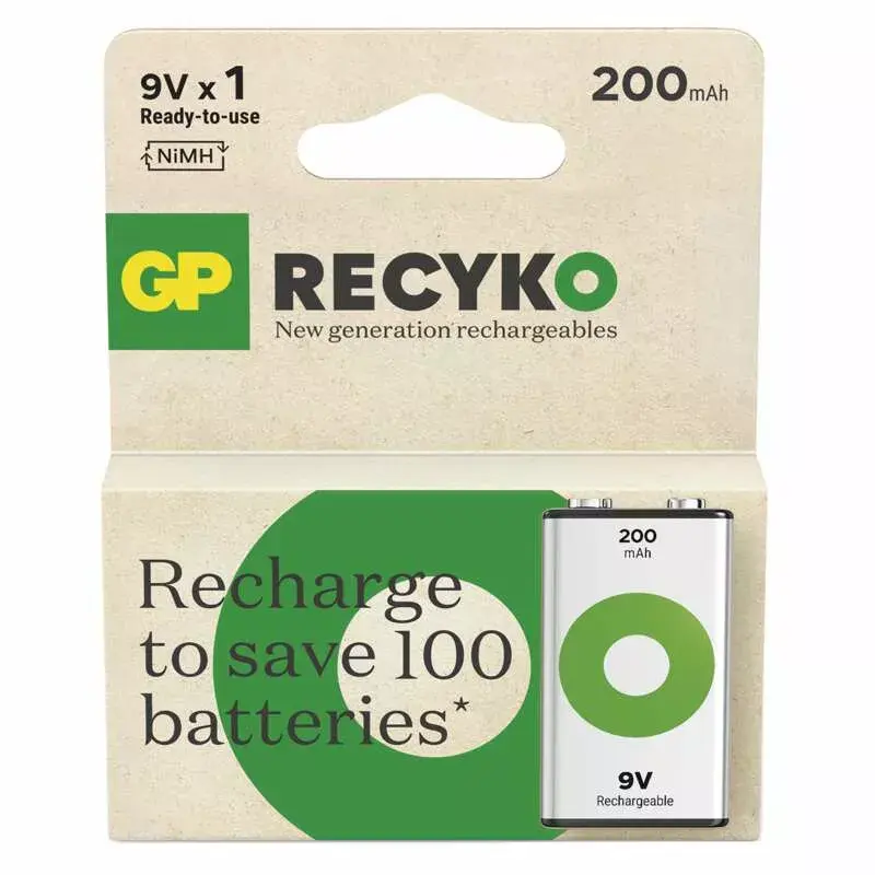 Uzlādējama baterija GP Batteries Recyko B2552 200 mAh 8.4 V NiMH