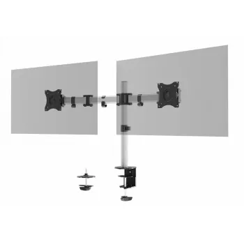 Durable SELECT Monitor Mount 509523 monitora stiprinājums 2 monitoriem, galda stiprinājums, sudraba