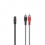 Hama 00205186 audio vads 0,1 m 2 x RCA 3,5 mm melns, sarkans