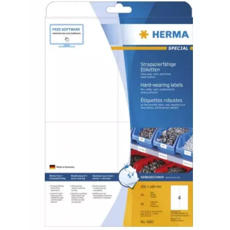 Pašlīmējoša printera etiķete HERMA 4583