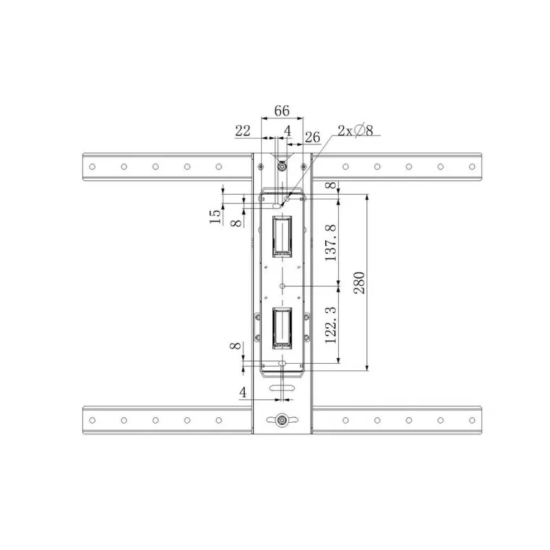 Stiprinājuma svira Multibrackets M VESA Flexarm Thin Melns